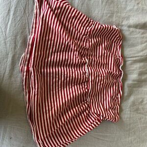 Red and White Striped Skirt
